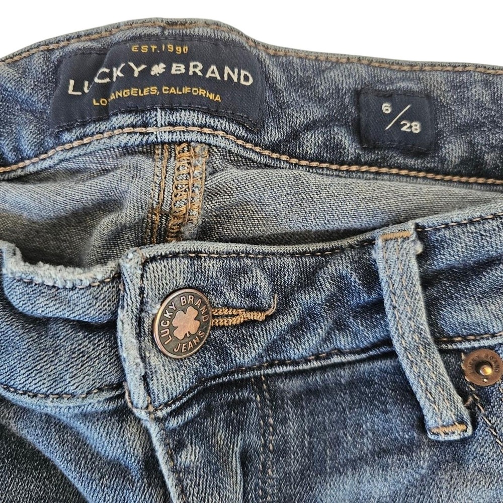 Lucky Brand Lolita Curvy Skinny Jeans 6 28 - Low Rise Medium Wash Ankle Indie - Picture 4 of 7